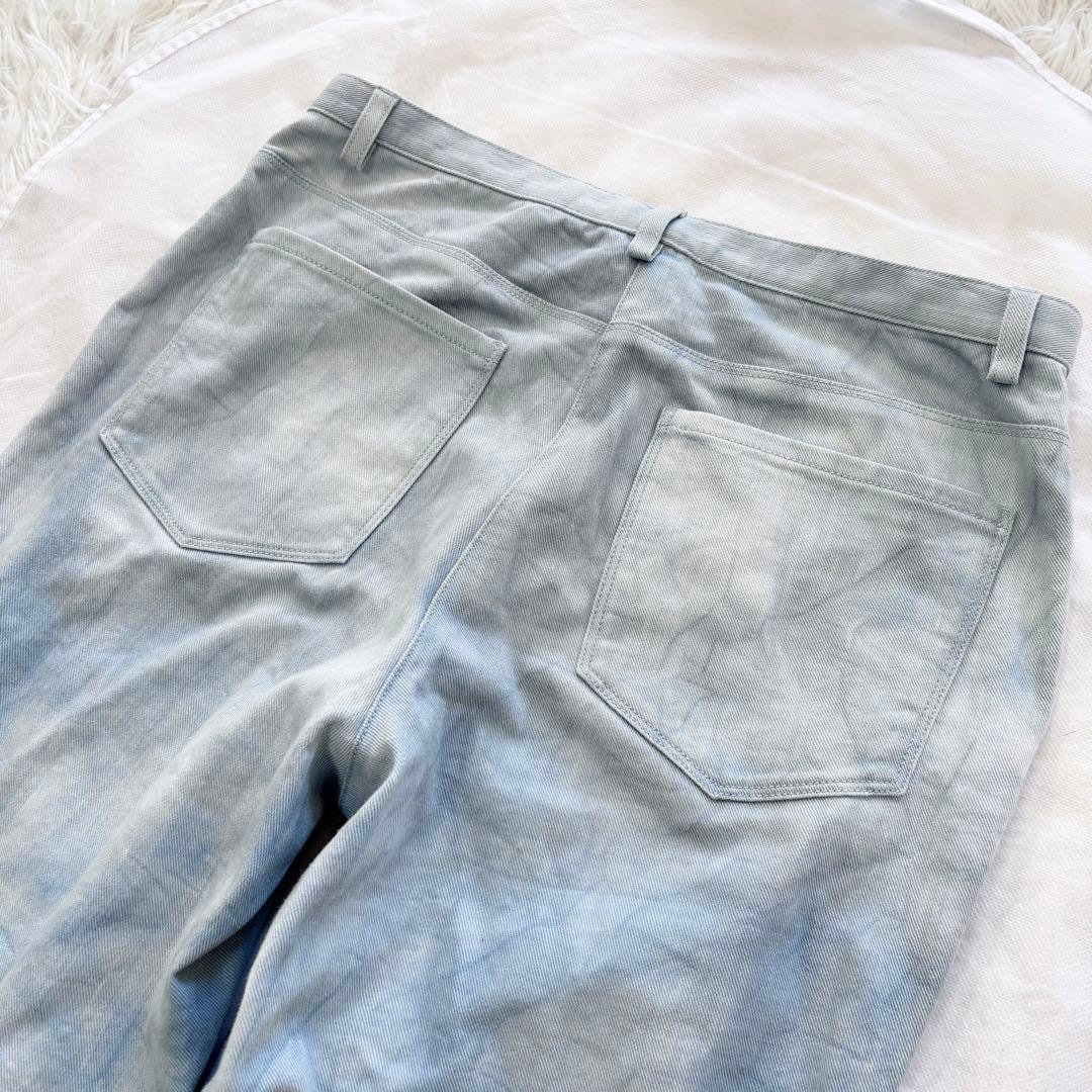 CHANEL デニムパンツ ラインストーン装飾 ココマーク グリポアボタン 40