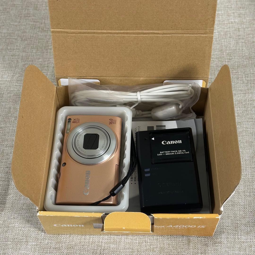【美品】Canon PowerShot A4000 IS ピンク コンデジ