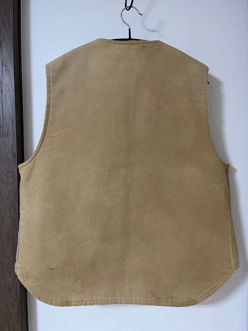 カーハート　ブラウンダックボアベスト　carhartt ベスト　ダックベスト