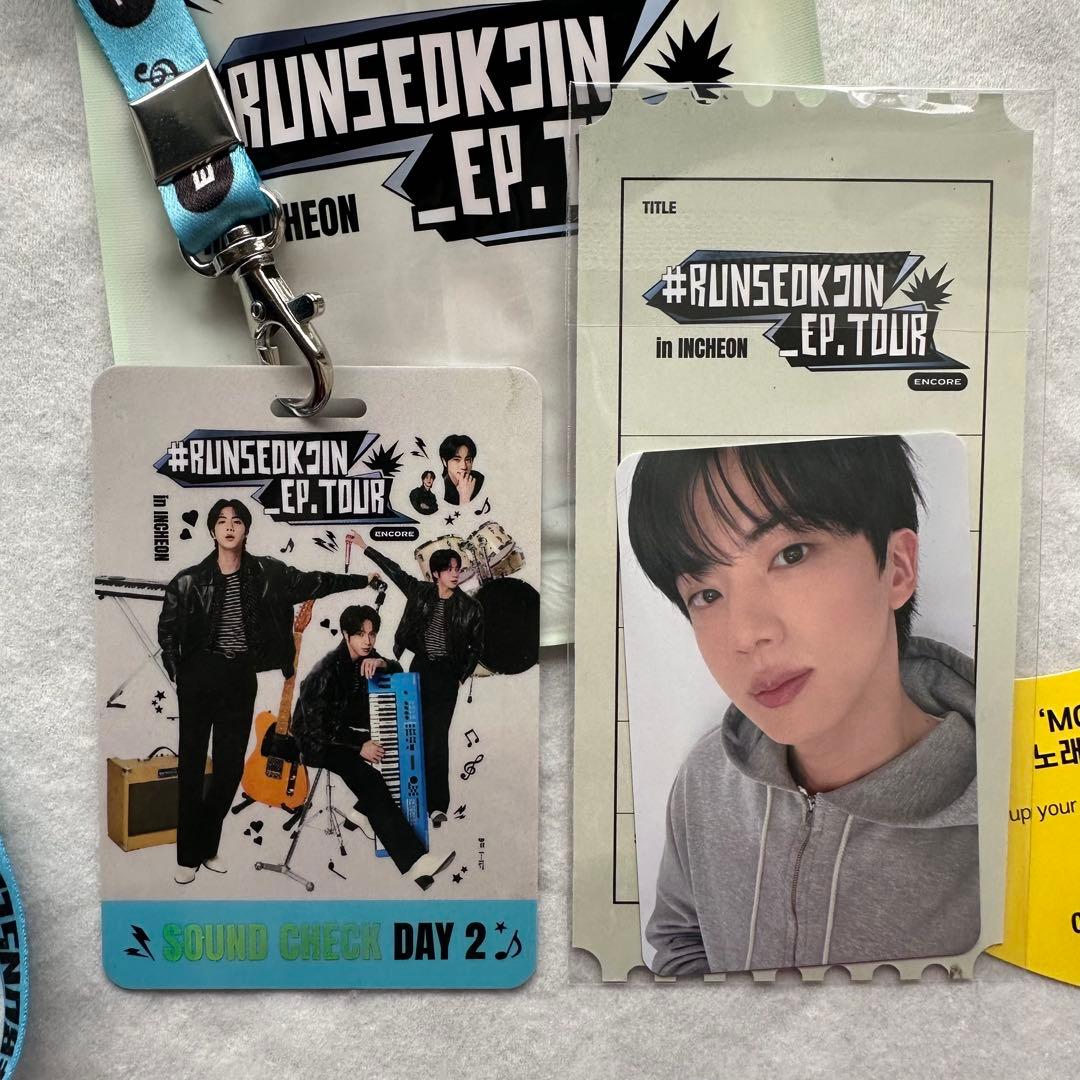 BTS Jin RUNSEOKJIN 仁川 トレカ VIPパス カイロ 特典4点