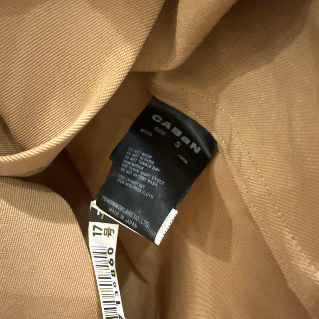 CABaN ウールギャバジン ビッグシャツ　キャメル　S ユニセックス