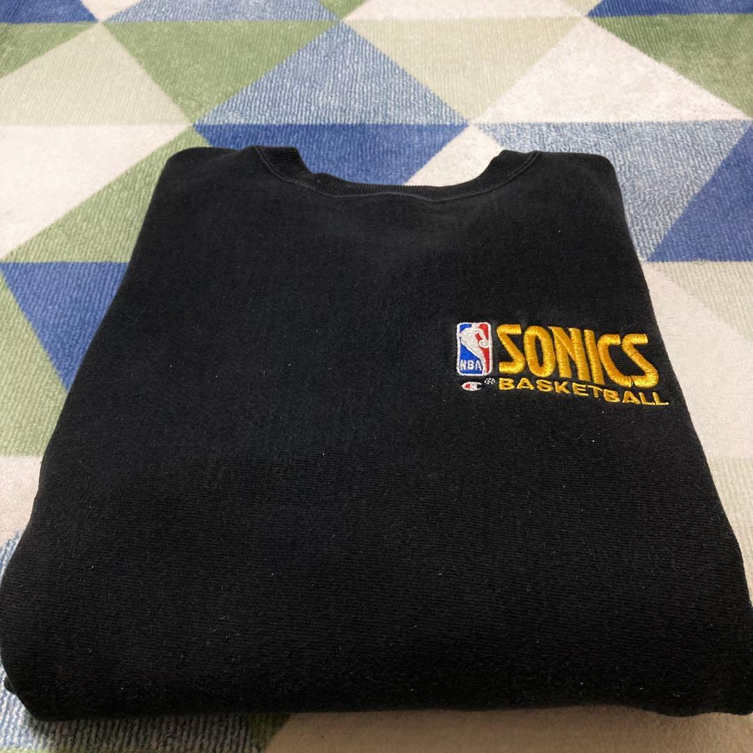 90s Champion NBAブラック レジ目リバースウィーブ刺繍タグXL