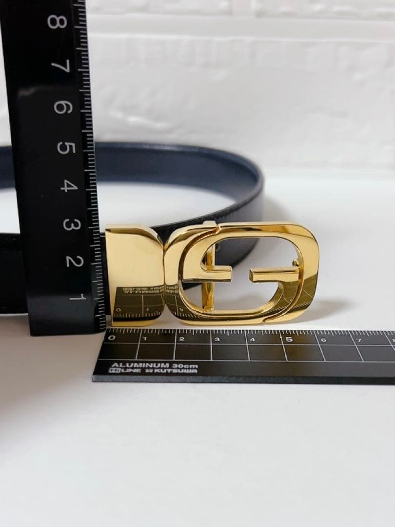 グッチ　GUCCI ベルト　ブラック　GGロゴ　バックル