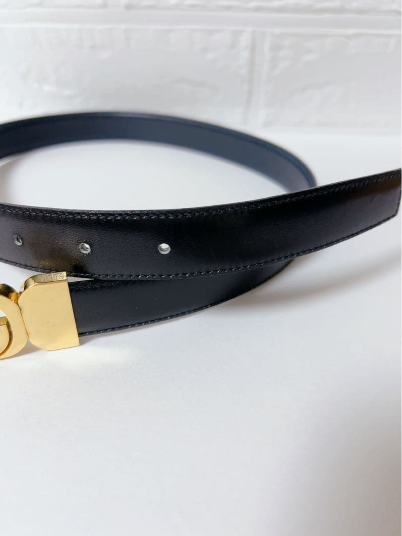 グッチ　GUCCI ベルト　ブラック　GGロゴ　バックル