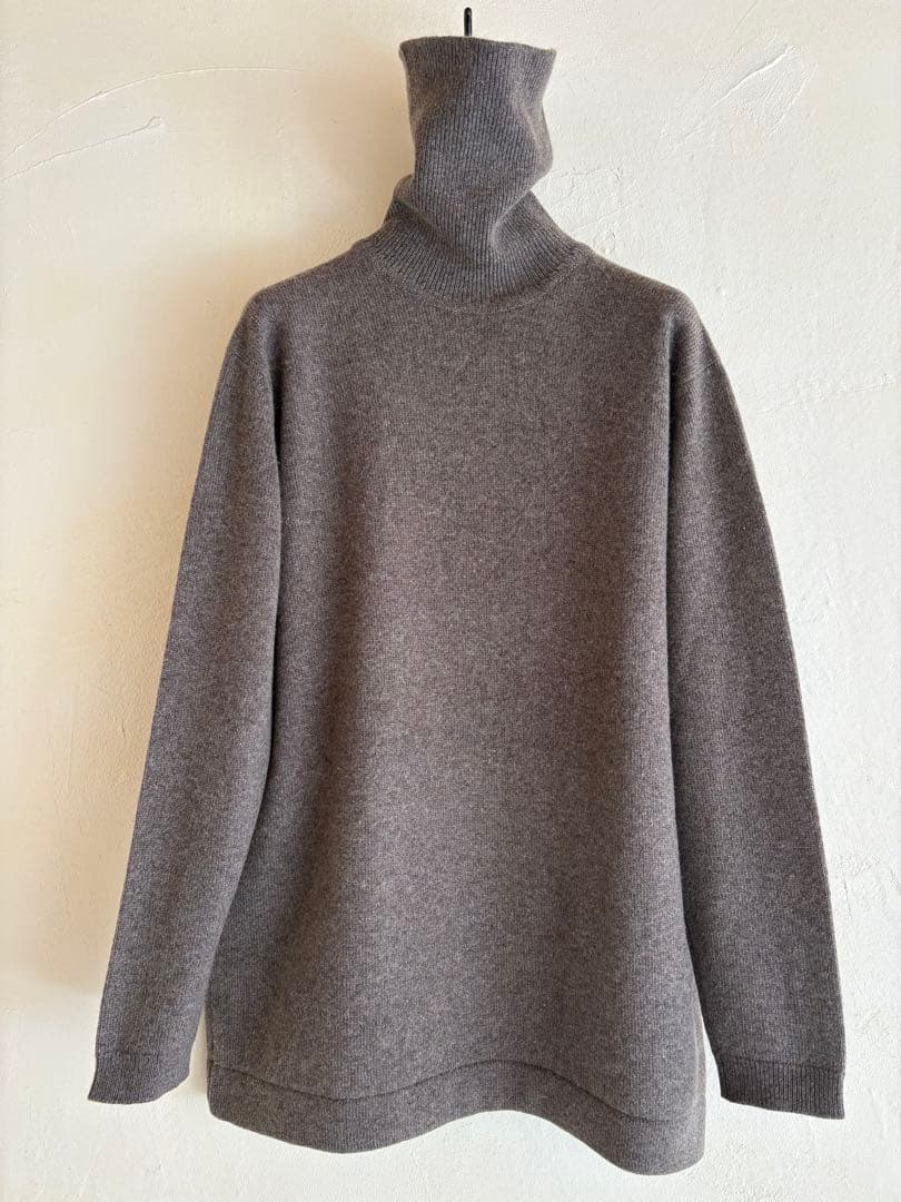 エルメスマルジェラ期ミドルゲージカシミヤタートルニットバランタイン製　トープ