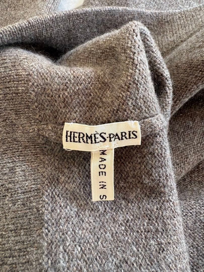 エルメスマルジェラ期ミドルゲージカシミヤタートルニットバランタイン製　トープ