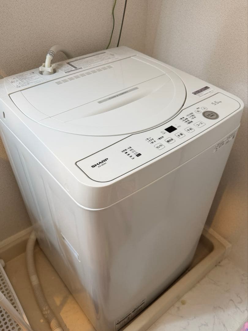 最終値下げ！SHARP 洗濯機 ES-GE5H-W 2024年製