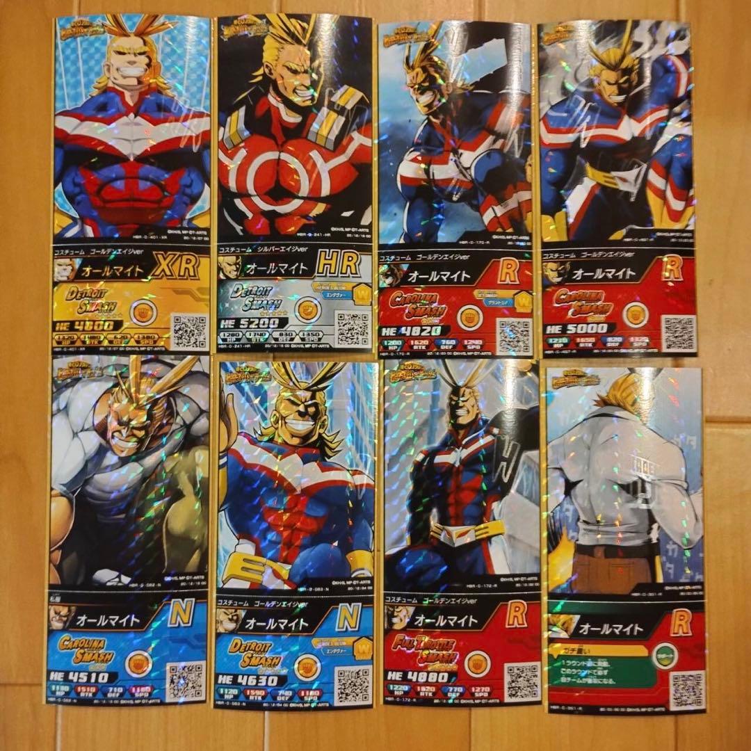 オールマイト　XR ヒロバト　カード　ヒーローバトル　僕のヒーローアカデミア
