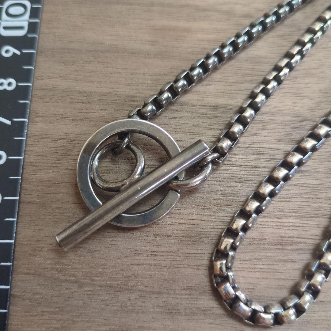 シルバーネックレス トグル式