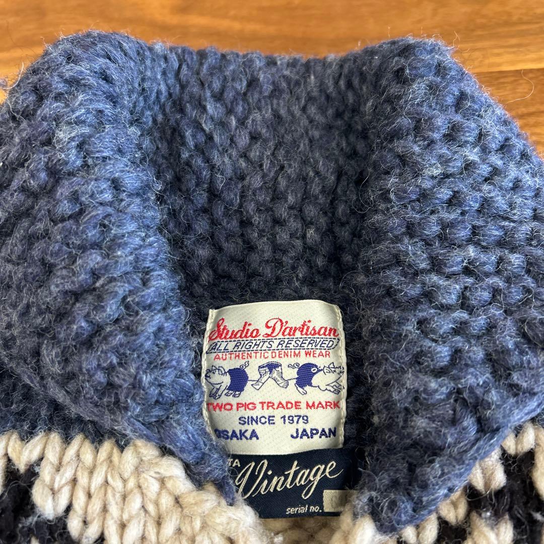 Kanata 可愛いブタ柄Studio Dartisan カウチンニット