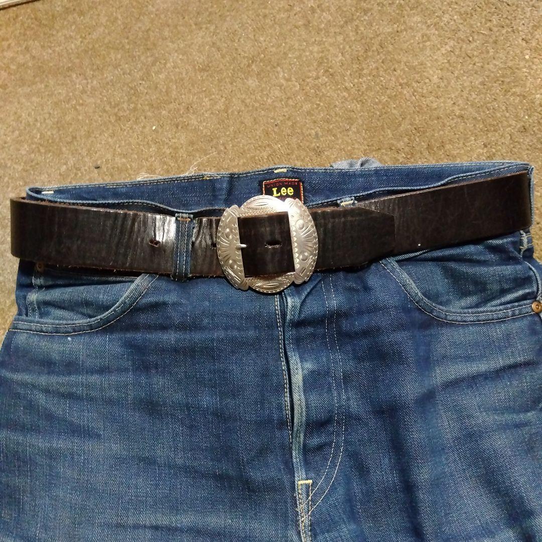 36inch 20周年記念モデル ヴィンテージ バックル レザーベルト