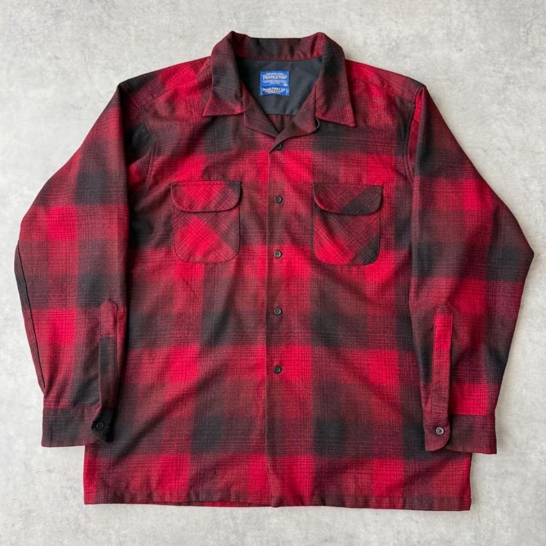 n*9様 PENDLETON ペンドルトン ボードシャツ オンブレ XXL レッ