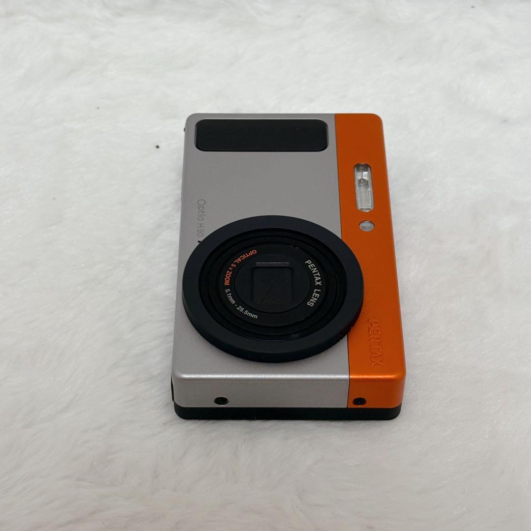【美品】PENTAX Optio H90 オレンジ シルバー　可愛すぎるコンデジ