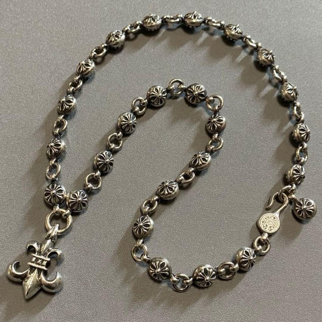 E*T様 CHROME HEARTS BSフレア クロスボール チェーン ネック
