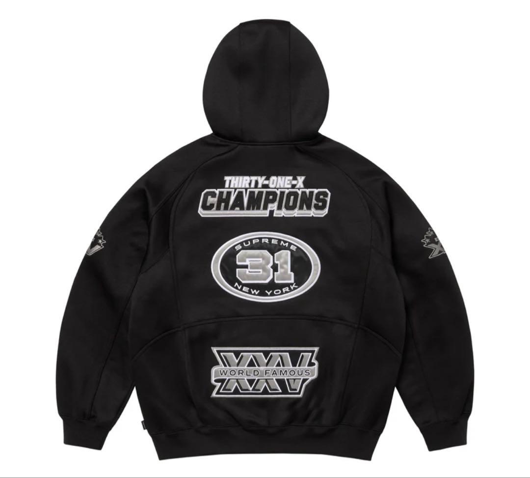 シュプリーム　football zip up hooded sweatshirt