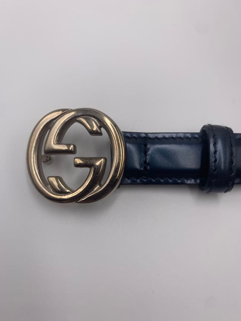 GUCCI グッチインターロッキングG ベルト シルバー レディース