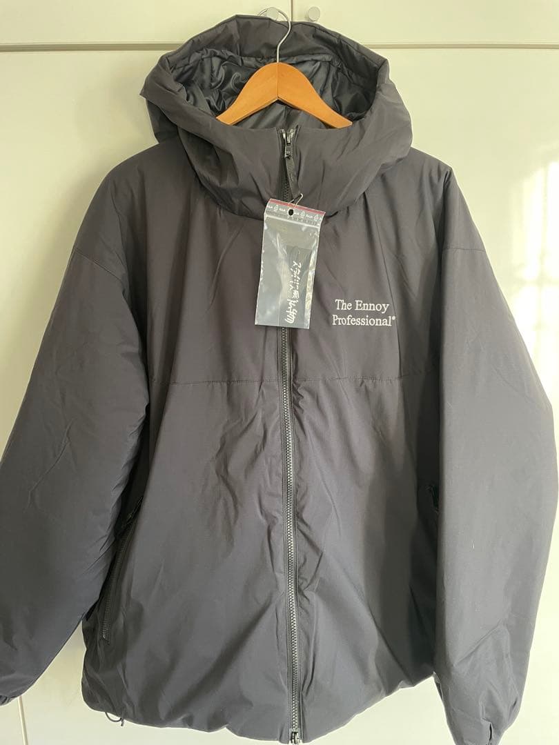 ジャケット・アウター ENNOY Padded Nylon Hoodie BLACK XL