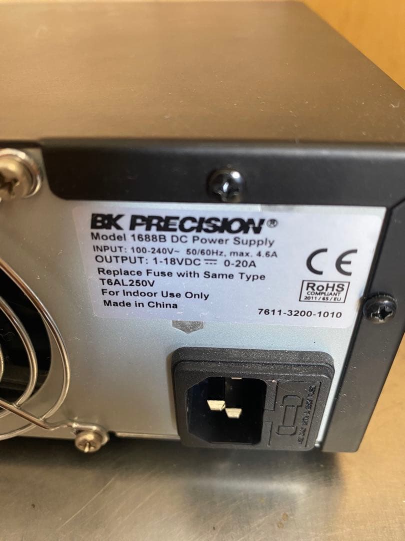 BK Precision 1688B スイッチング DC 電源、18V/20A