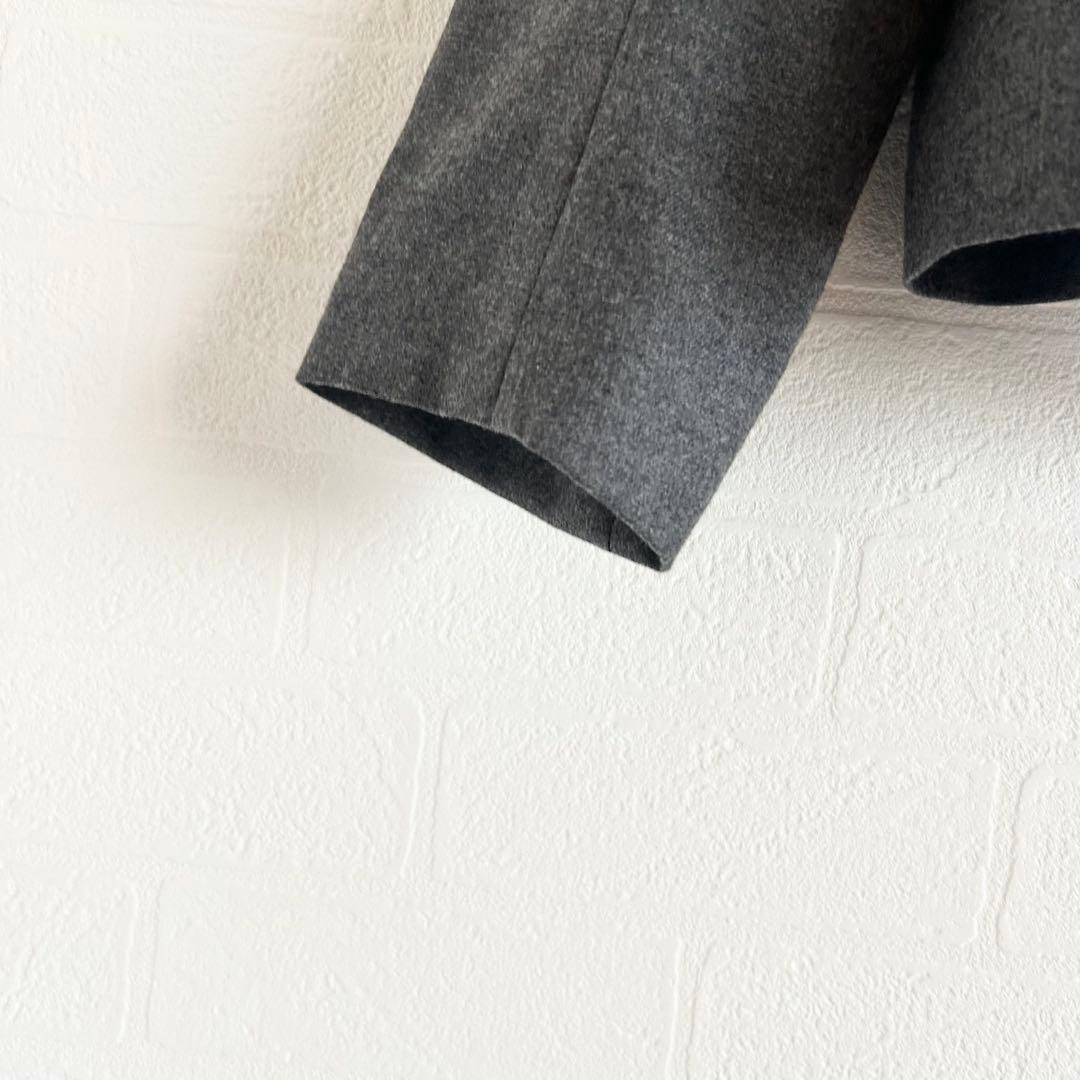 theoryluxe　パンツスーツ　セットアップ　ノーカラー　グレー　40