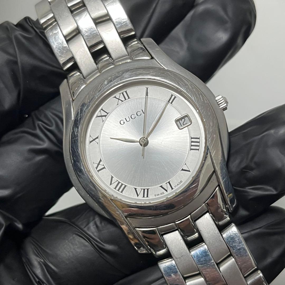 GUCCI グッチ 5500M クォーツ ボーイズ　シルバー