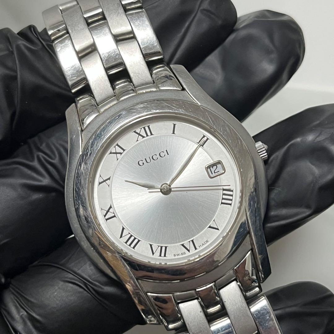 GUCCI グッチ 5500M クォーツ ボーイズ　シルバー