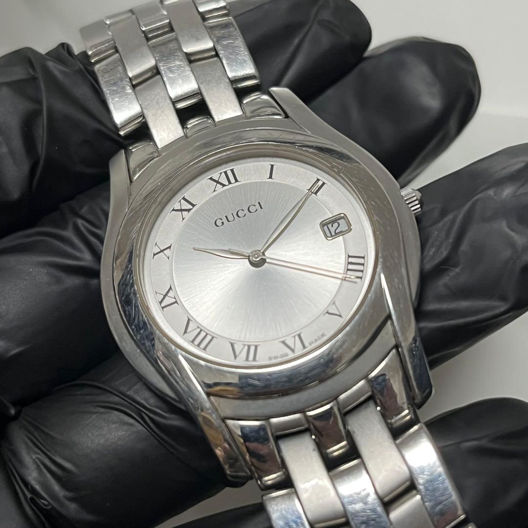 GUCCI グッチ 5500M クォーツ ボーイズ　シルバー