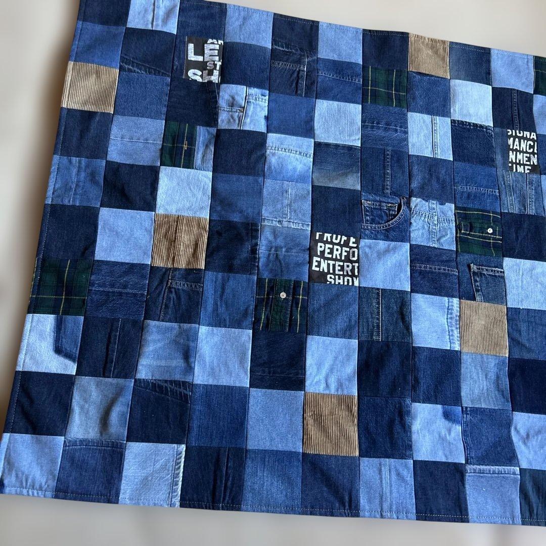 デニムリメイクブランケットマルチカバー膝掛け