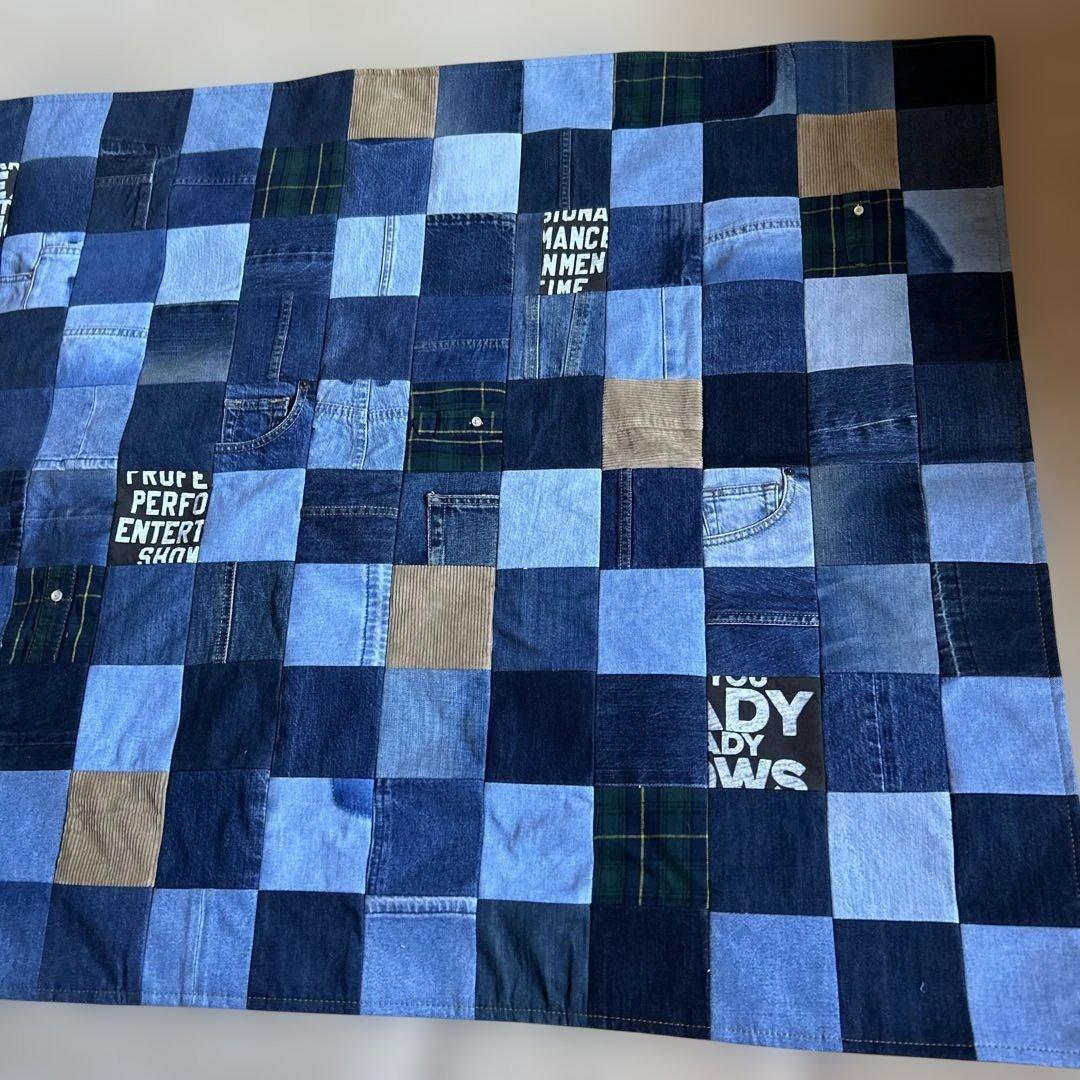 デニムリメイクブランケットマルチカバー膝掛け