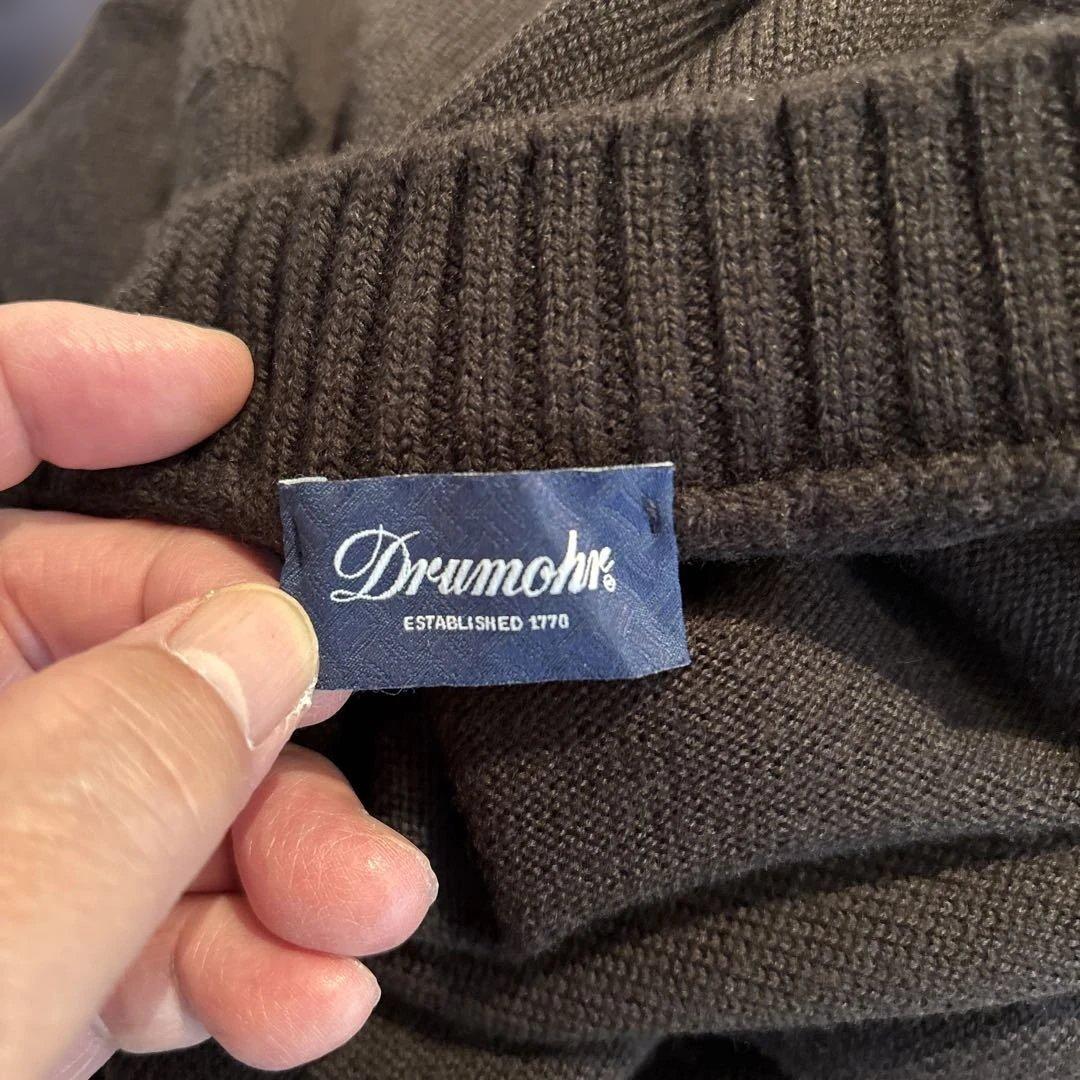 ドルモア／モックネックニット／ダークブラウン／48