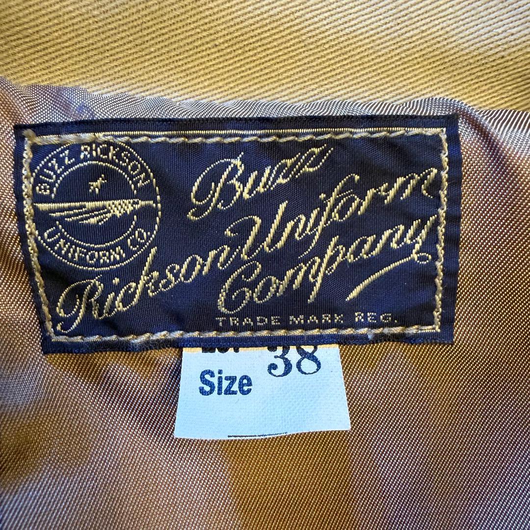 buzz rickson's フライトジャケット シャンブレーシャツ 刺繍ロゴ