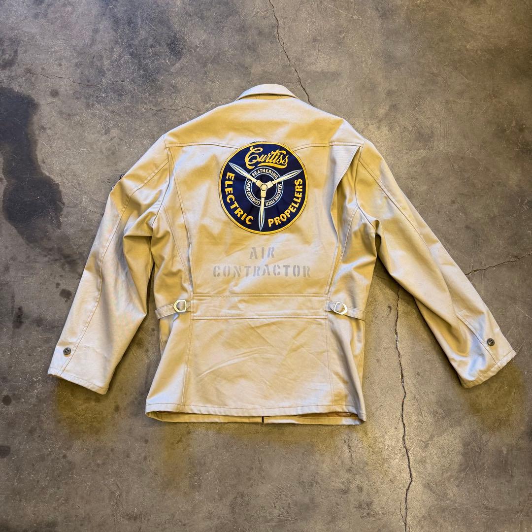 buzz rickson's フライトジャケット シャンブレーシャツ 刺繍ロゴ