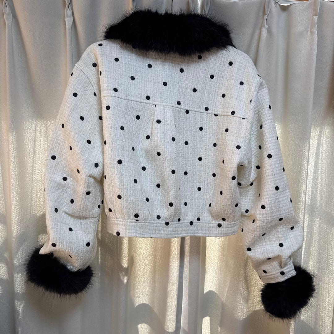 Darich ドットツイードジャケットコート