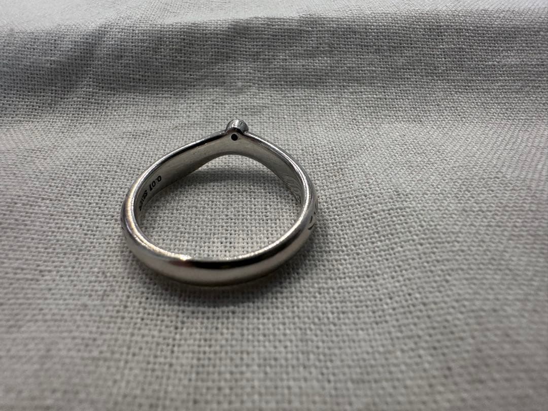 agete アガット　シルバー　ダイヤ　リング　11号　ヴィンテージ感