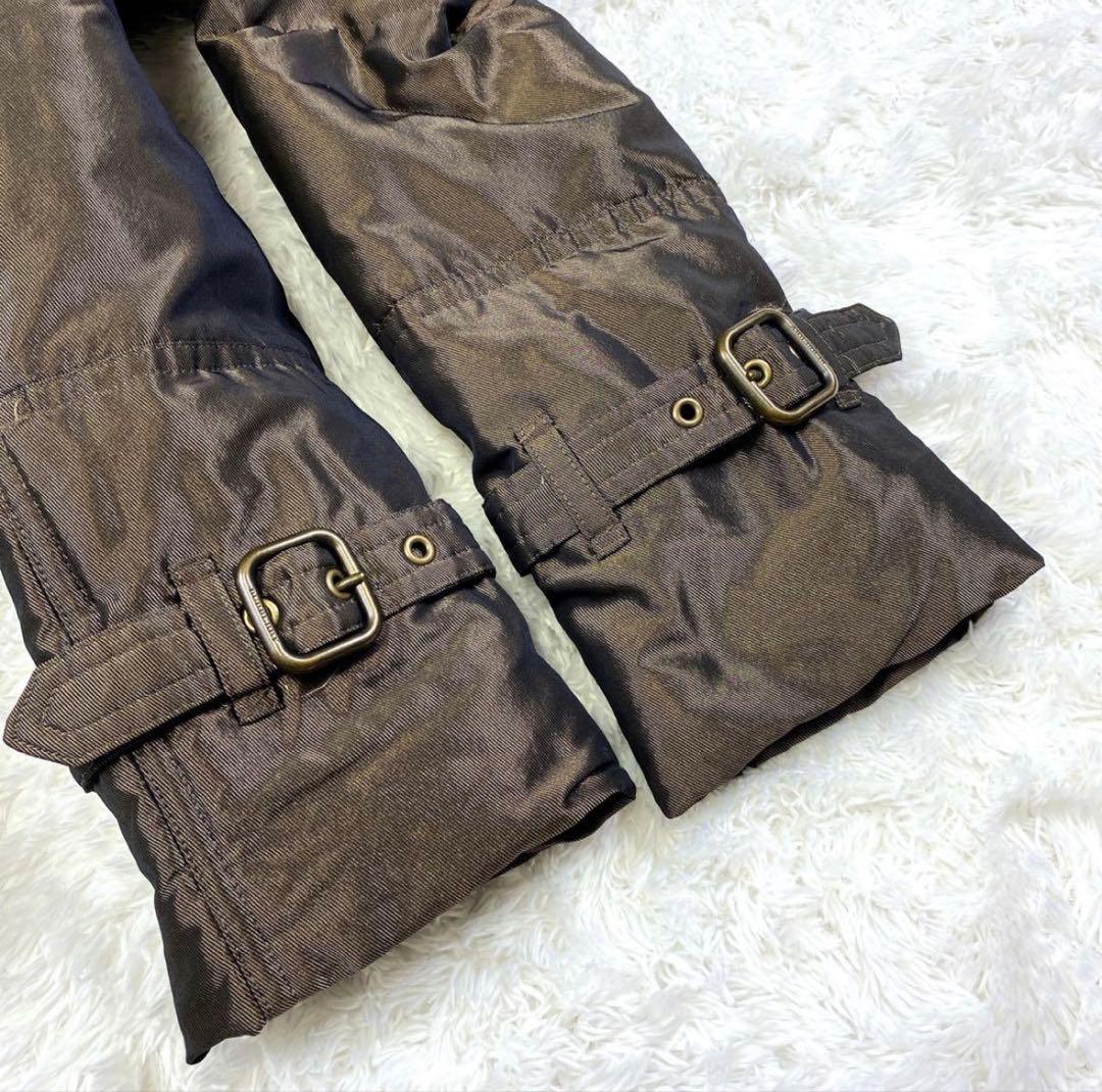 美品 BURBERRY LONDON ダウンコート シャドーチェック Aライン