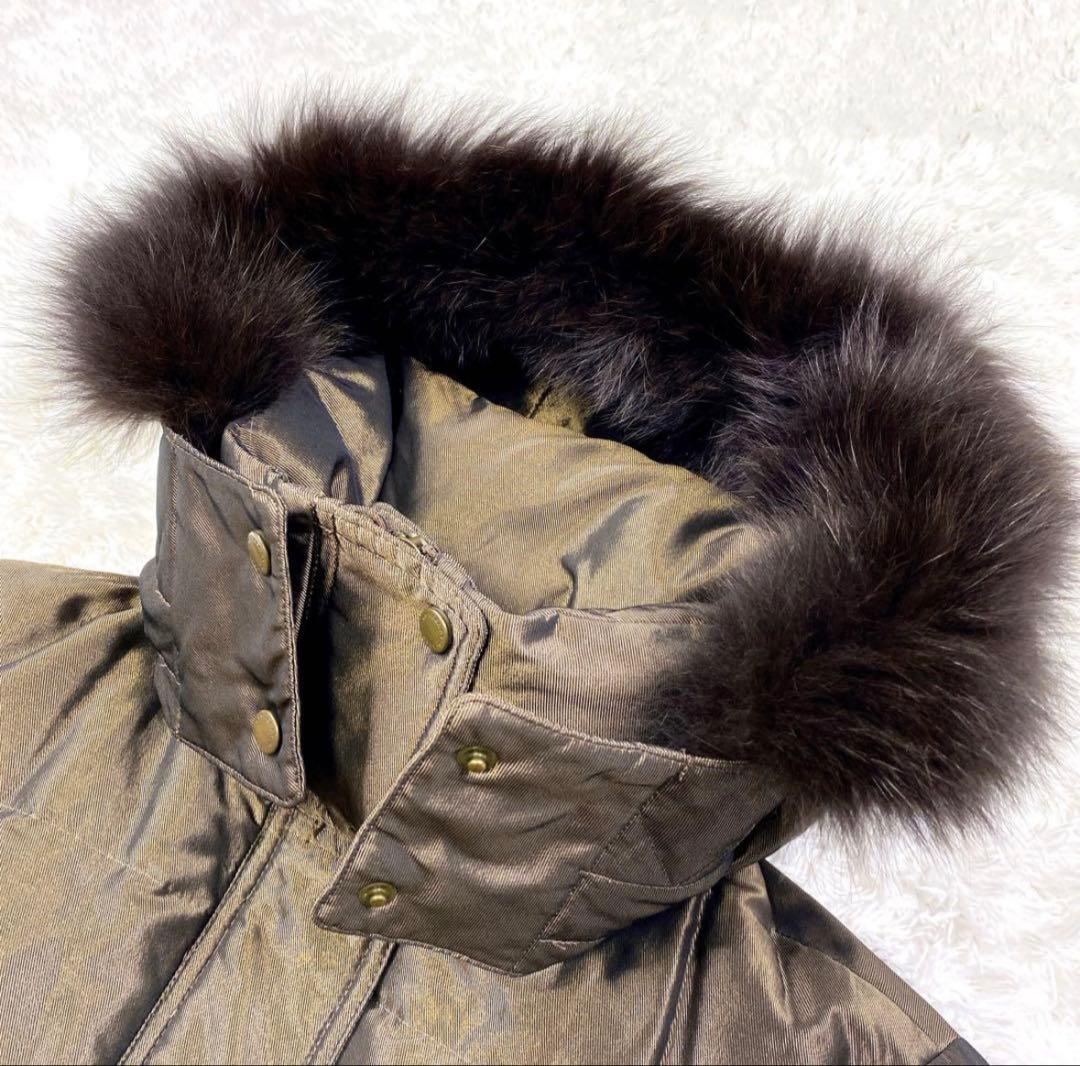 美品 BURBERRY LONDON ダウンコート シャドーチェック Aライン