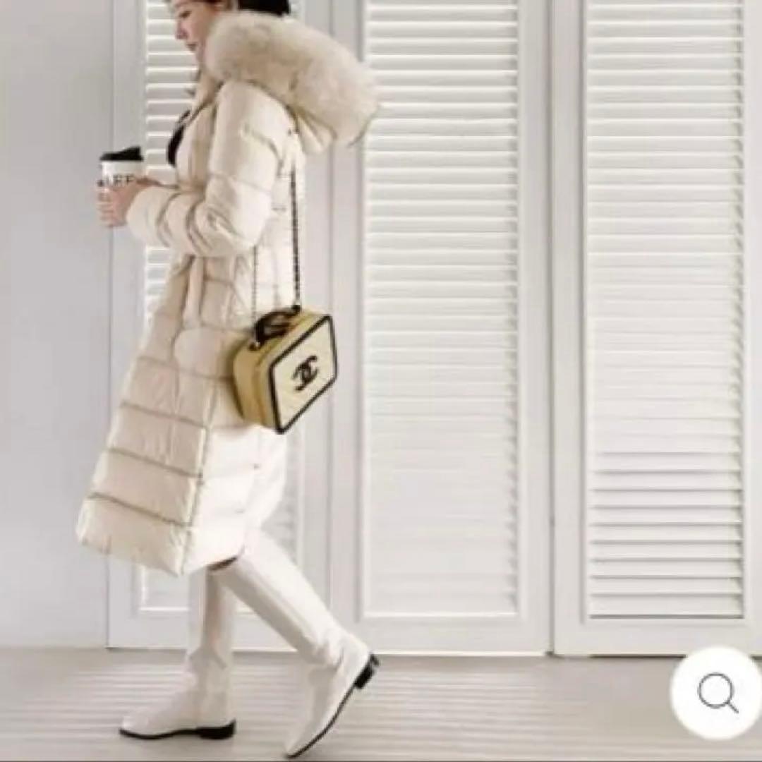 今期 Salang サラン フォクスファー ロングダウンコート ワンホン