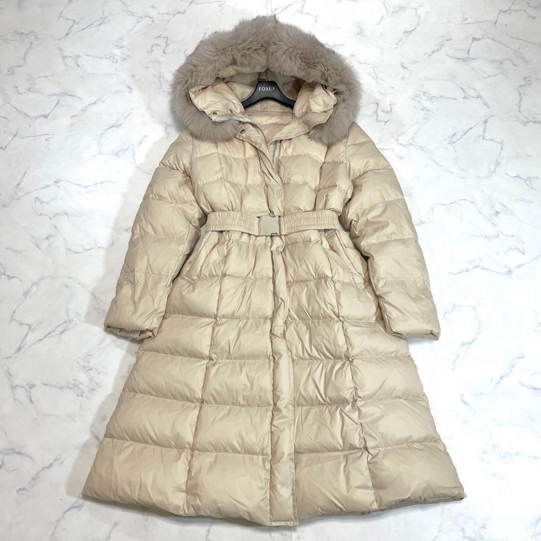 今期 Salang サラン フォクスファー ロングダウンコート ワンホン