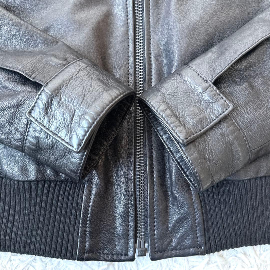 【入手困難✨】デンハム 裏地スカル レザージャケット ヤギ革 シングル S 美品