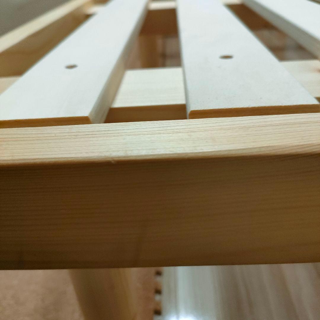 追加脚部付き バノン ショート セミシングル 高さ4段階 ベッドフレーム 木製