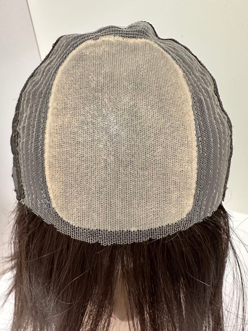 フルウィッグ人毛100%人毛ウィッグ医療ウィッグロングストレート広い頭皮Sサイズ