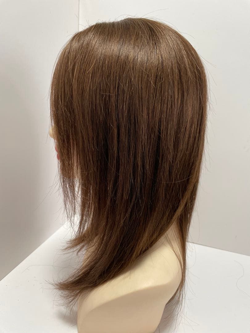 フルウィッグ人毛100%人毛ウィッグ医療ウィッグロングストレート広い頭皮Sサイズ