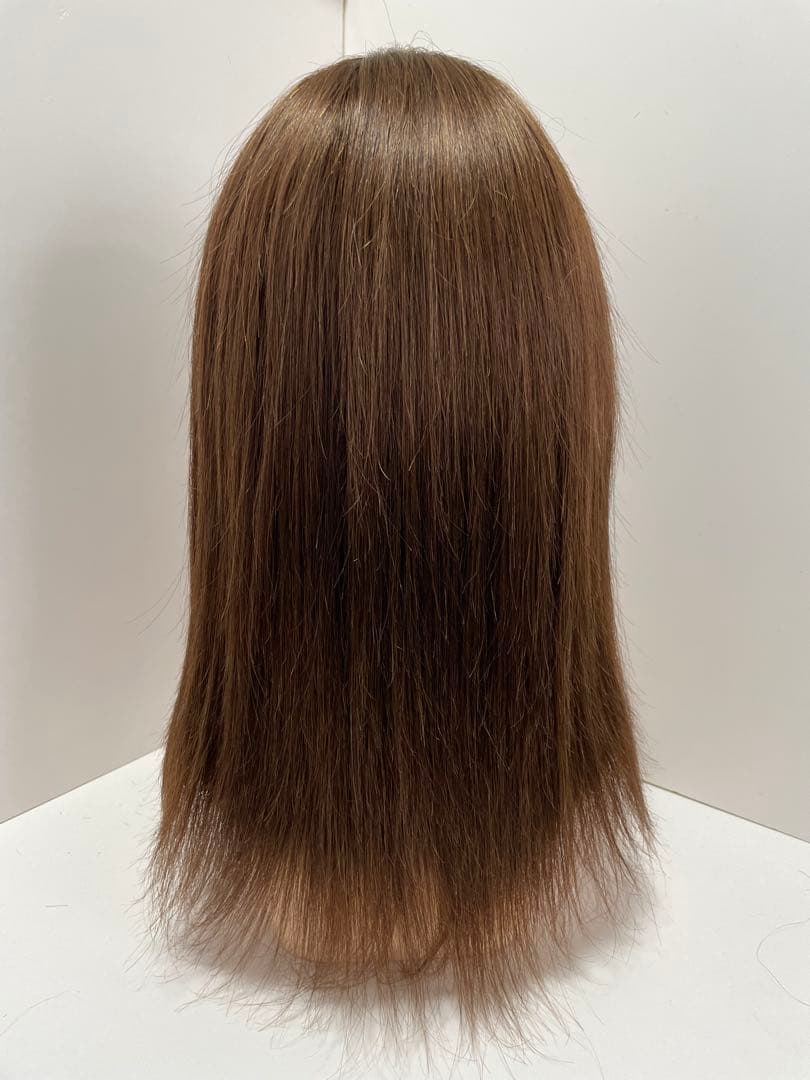 フルウィッグ人毛100%人毛ウィッグ医療ウィッグロングストレート広い頭皮Sサイズ