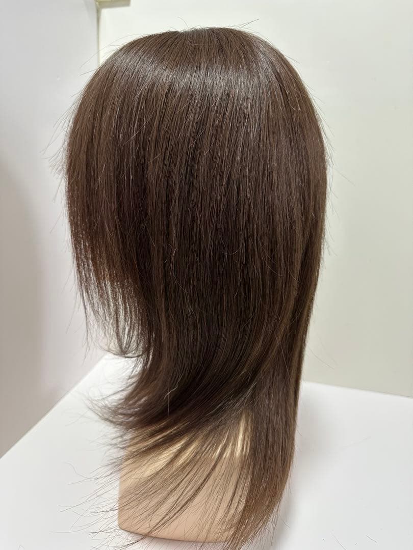 フルウィッグ人毛100%人毛ウィッグ医療ウィッグロングストレート広い頭皮Sサイズ