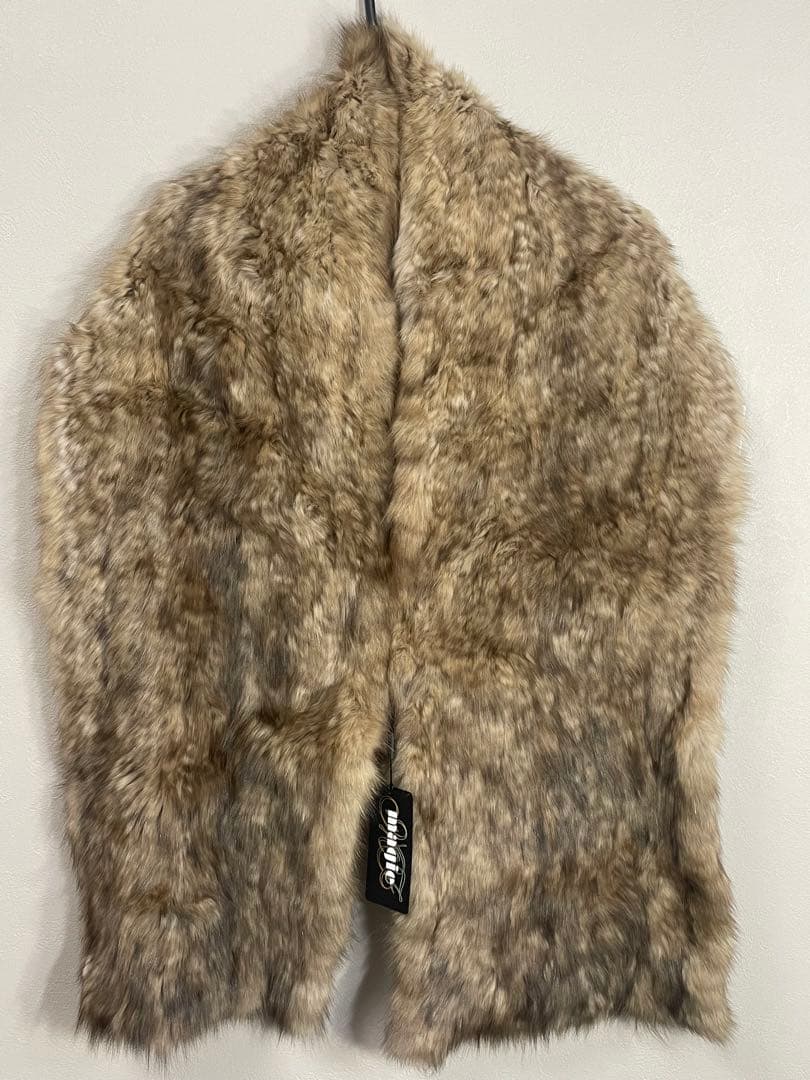 ベージュ系ファー ロングマフラー 未使用タグ付き