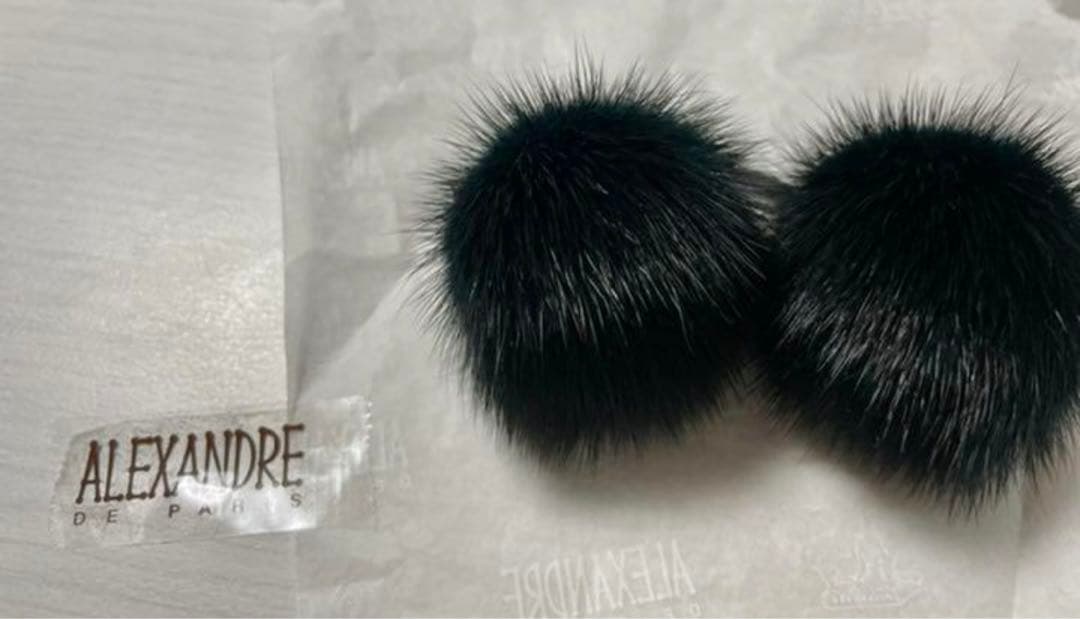 【新品未使用】アレクサンドルドゥパリ ヘアゴム ミンク黒