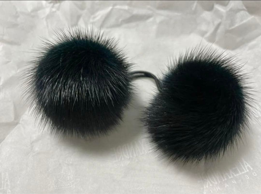 【新品未使用】アレクサンドルドゥパリ ヘアゴム ミンク黒