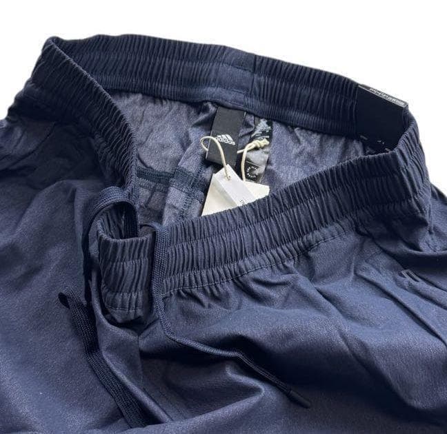 Ｂ新品 XL アディダス adidas デニム風ウーブンセットアップ 上下 紺