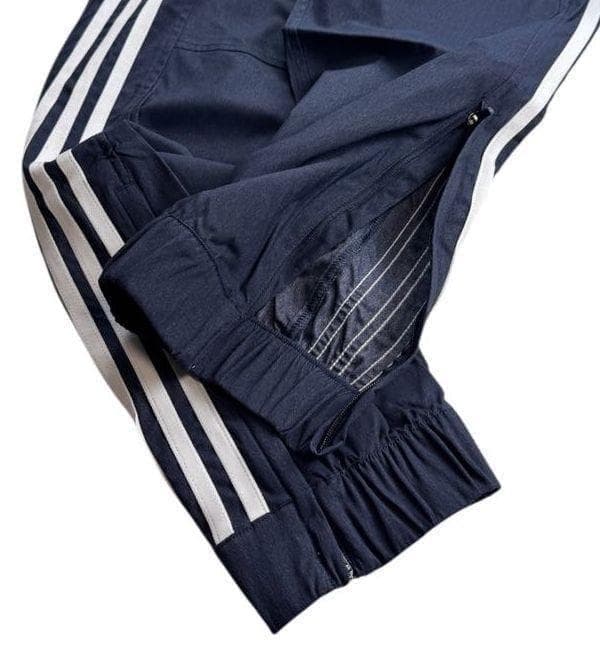 Ｂ新品 XL アディダス adidas デニム風ウーブンセットアップ 上下 紺