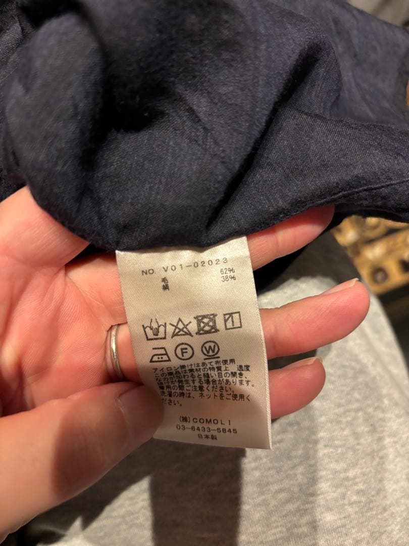 COMOLI ウールシルクスキッパーシャツ サイズ3