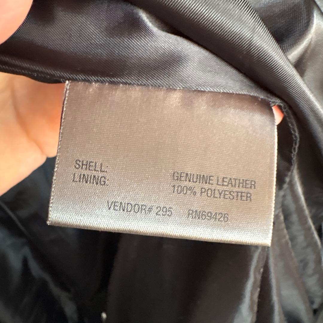 【WILSONS LEATHER】ブラック レザー ロングコート M